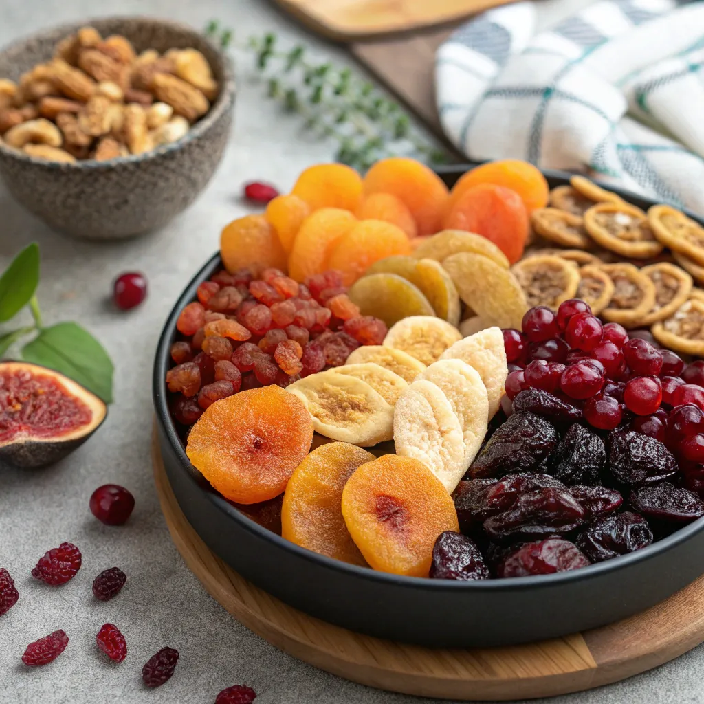 Assorted dried fruit platter