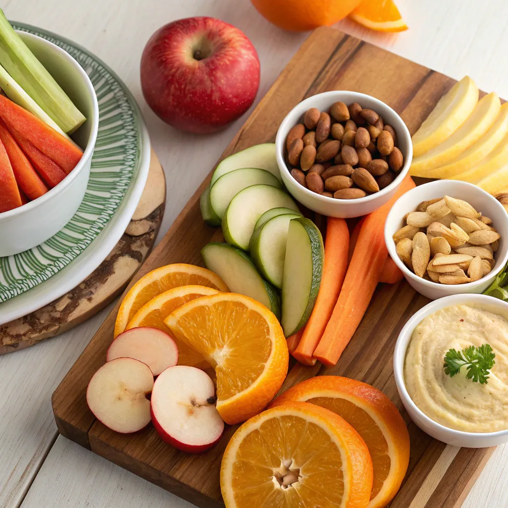 Assortment of healthy snacks